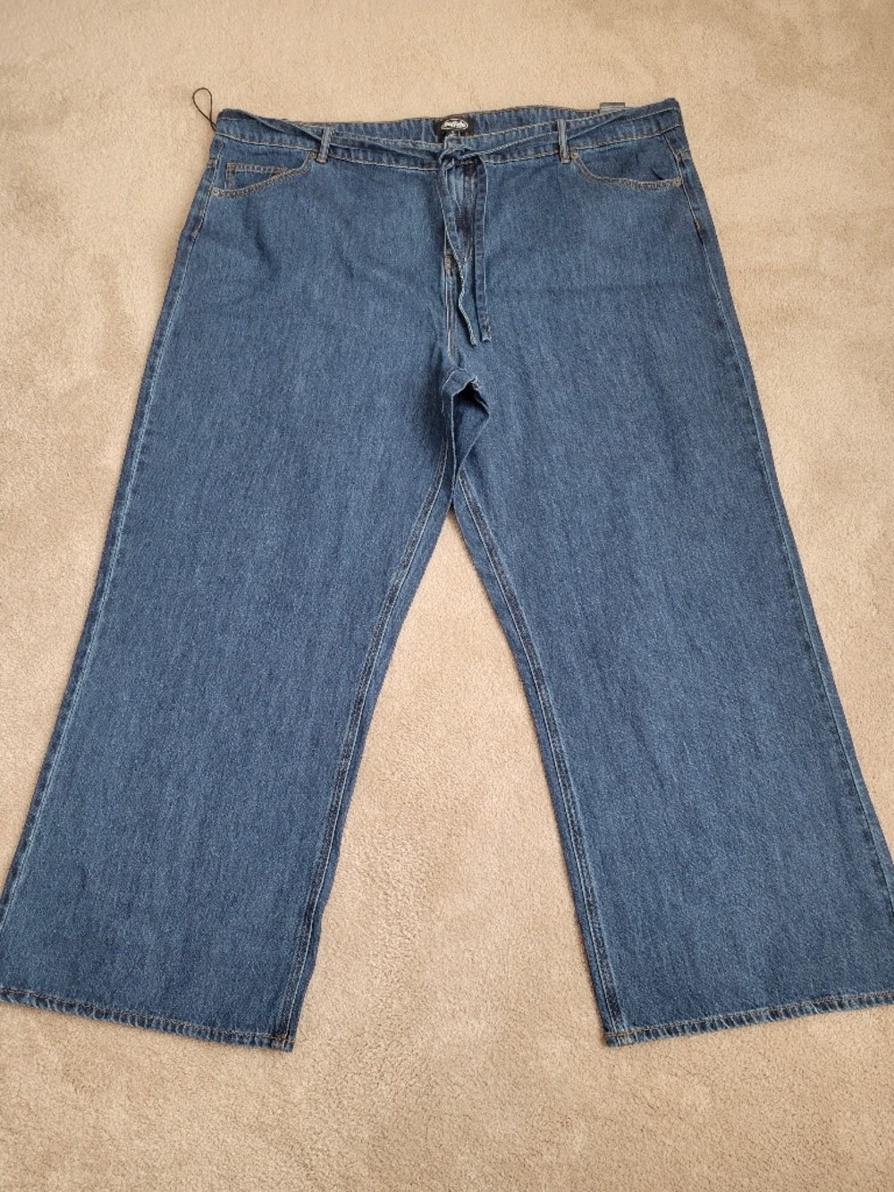 BUFFALO JEANS Wide Leg Belted Jeans For Women Size 22 Blue